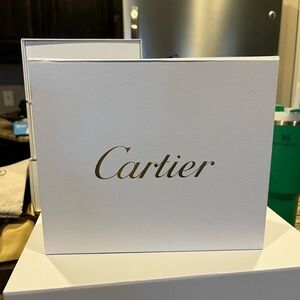 Cartier White and Gold Magnetic Logo Boxes. 4 total all sold separately